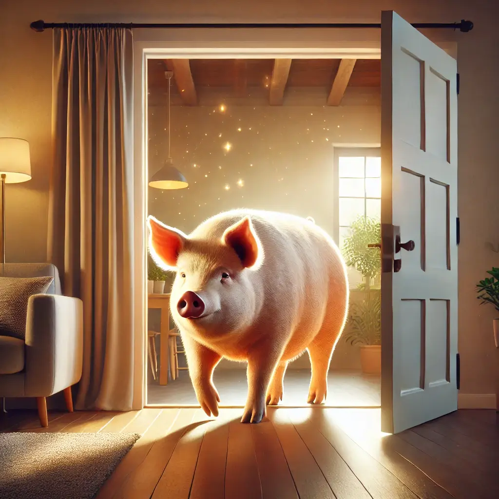 돼지가-집안으로-들어오는-모습