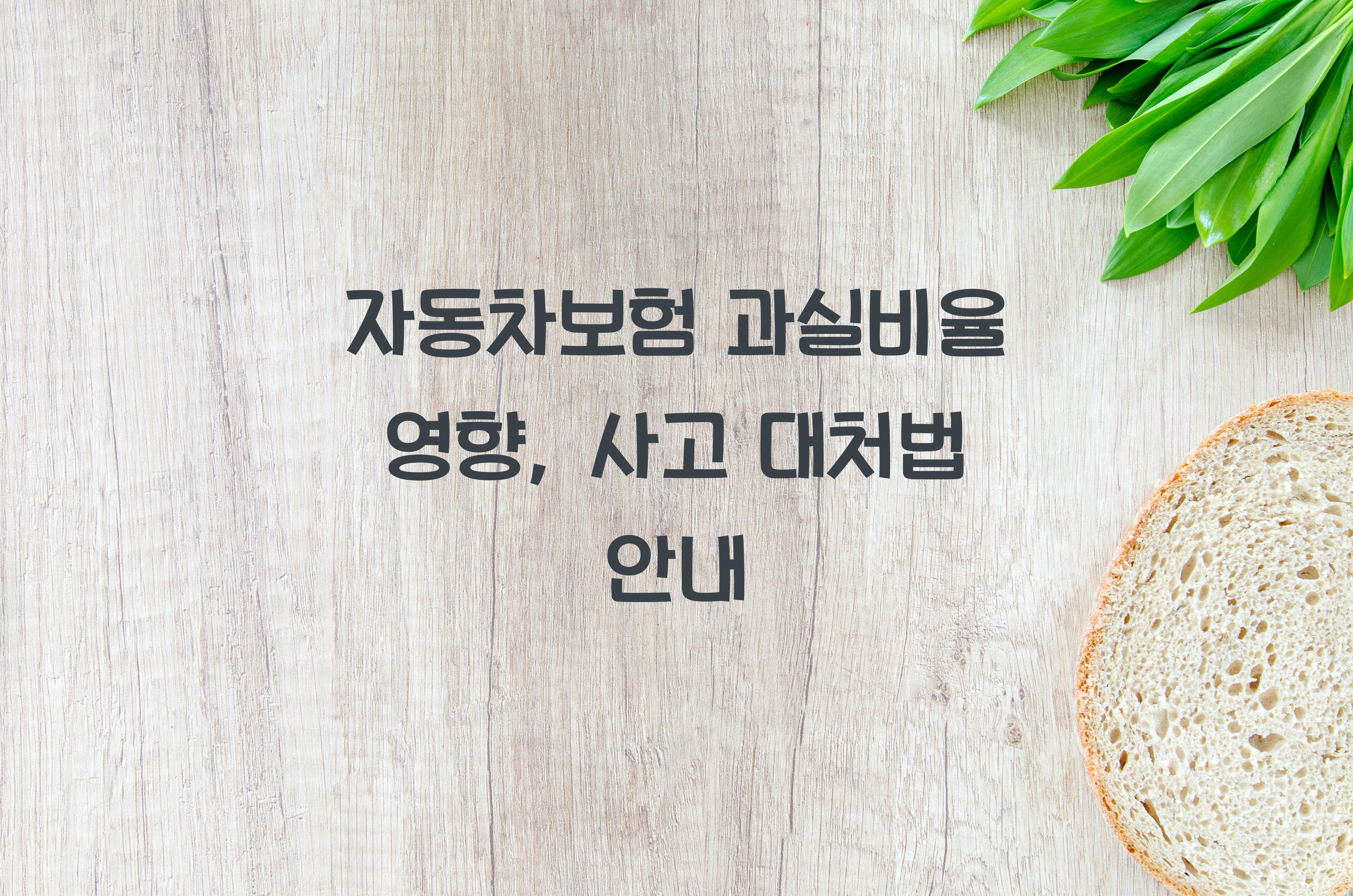 자동차보험 과실비율 영향