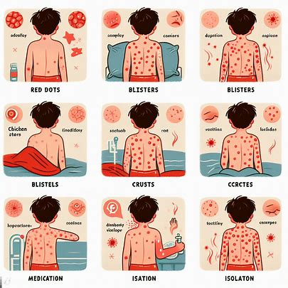 수두의 발진과 수포, 그 변화 과정