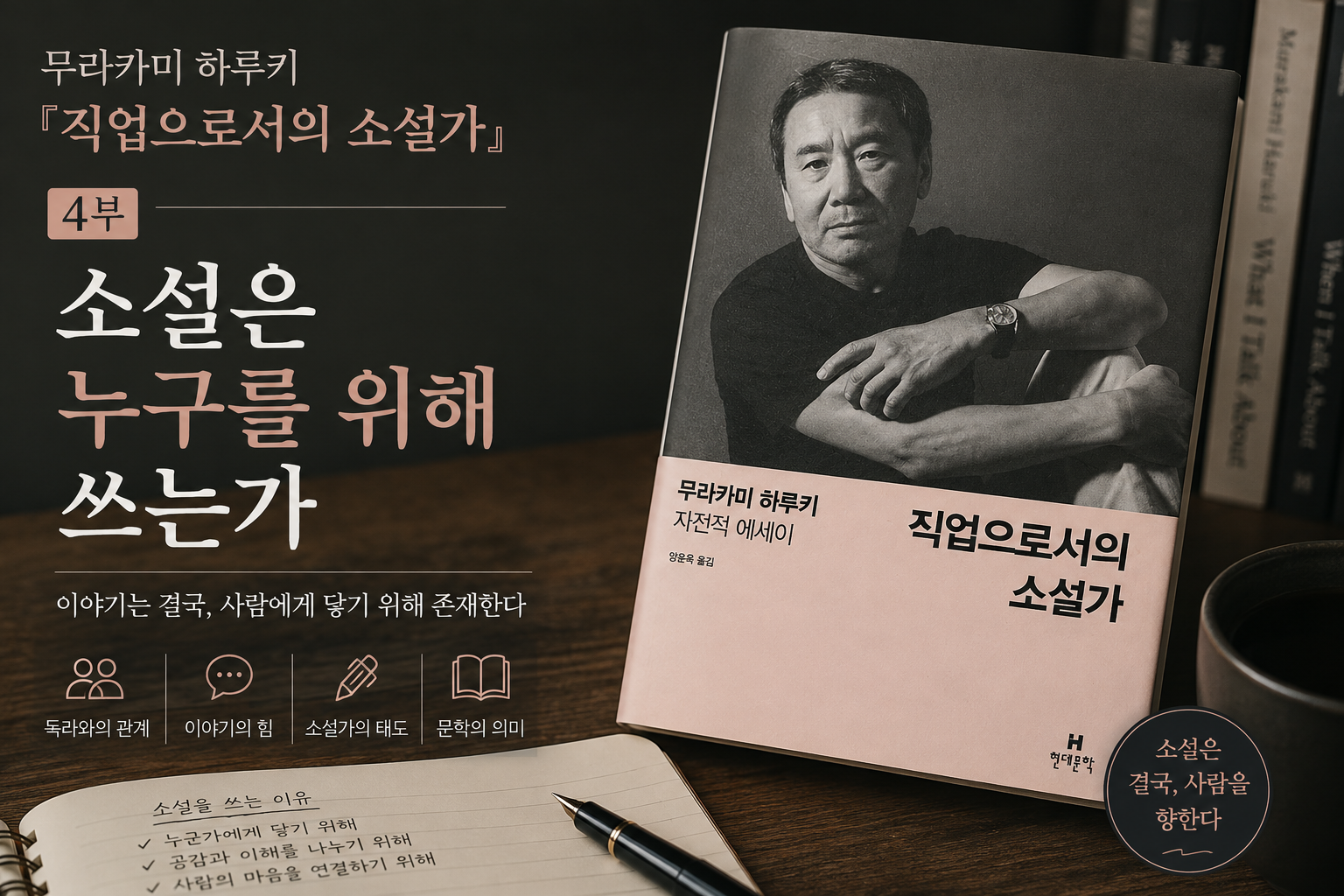 무라카미 하루키 『직업으로서의 소설가』 4부, 소설은 누구를 위해 쓰는가를 소개하는 책 리뷰 썸네일