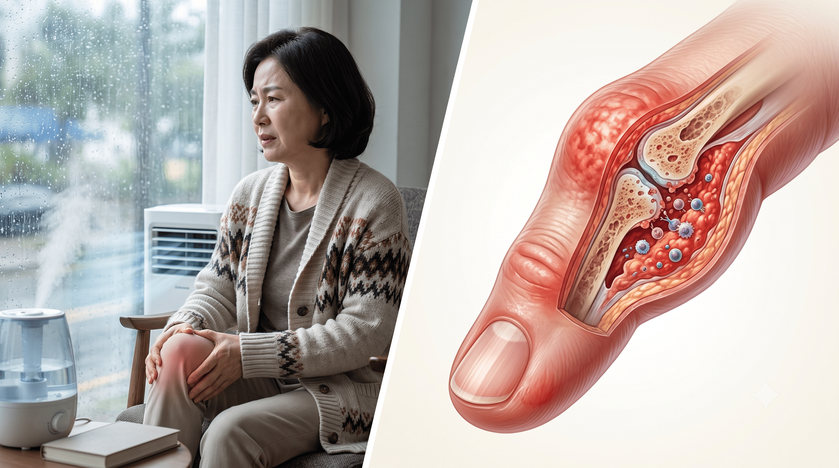 장마철 관절통증과 류마티스 관절염의 원인 차이