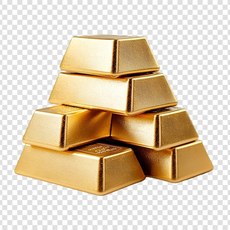 황금빛 골드바들이 정렬된 모습