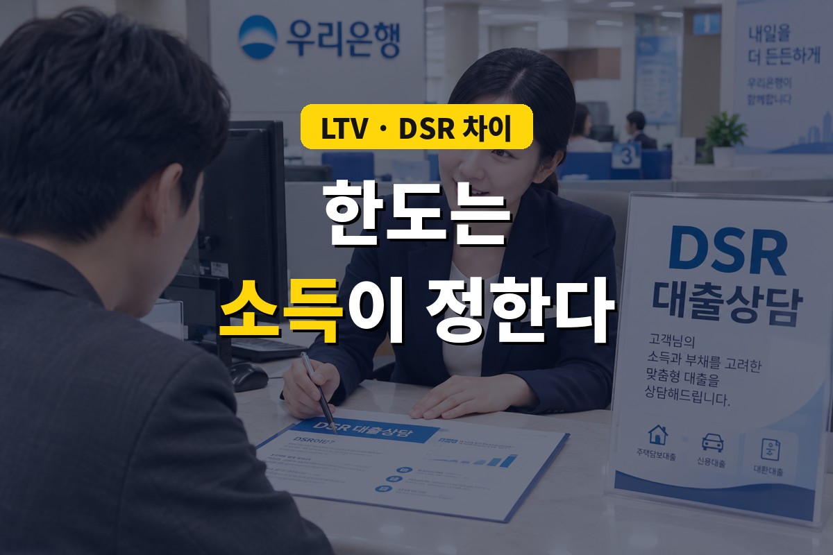 한도는 소득이 정한다 - LTV&middot;DSR 대출 상담 창구