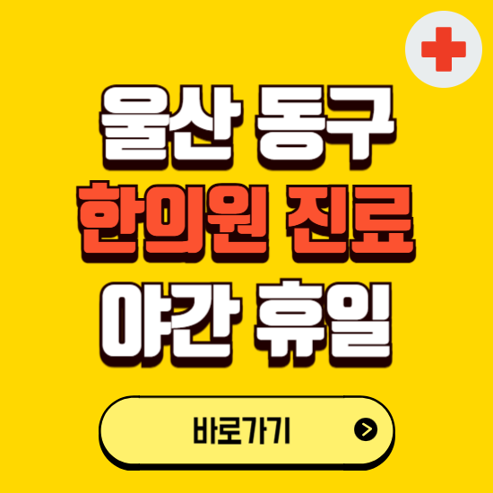 울산 동구 야간 휴일 한의원 한방병원 찾기 ❘ 24시 일요일 주말 연휴 응급진료 추천 잘하는 곳