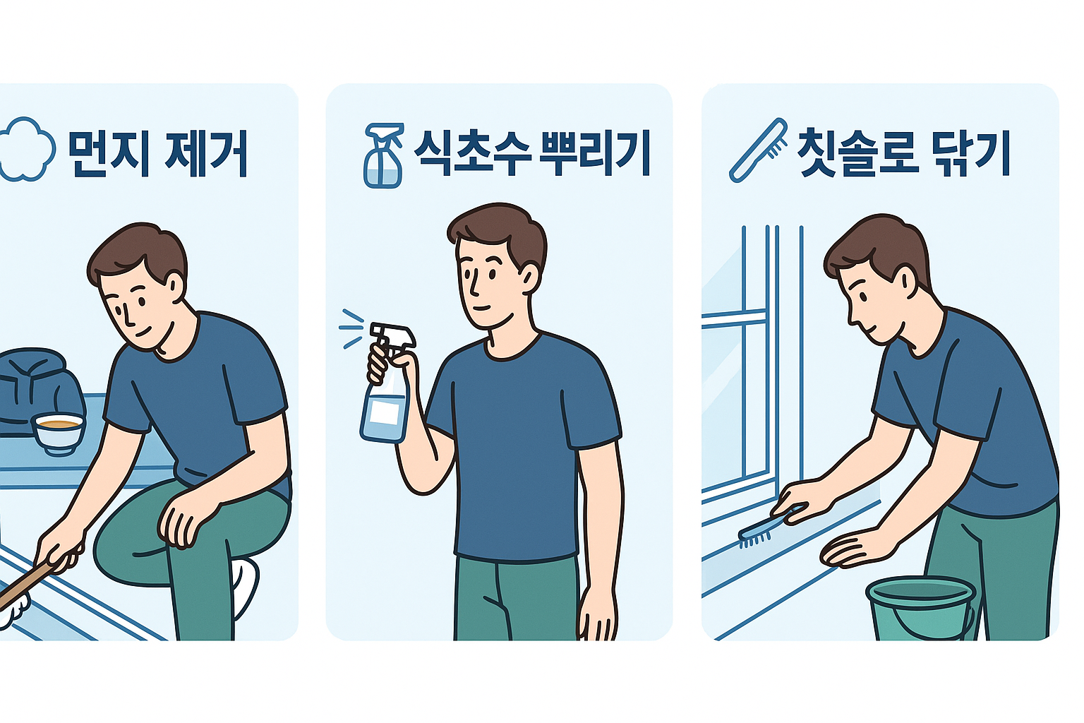 누구나 쉽게 하는 초간단 장마철 창틀 청소법