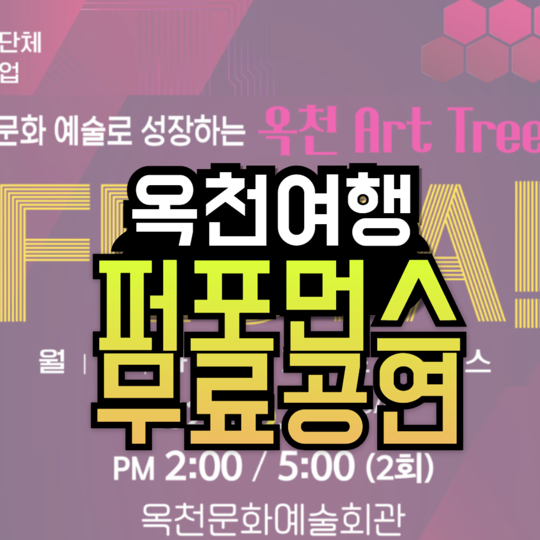 대전 근교 가볼만한 곳 옥천 문화예술회관 공연 무료관람