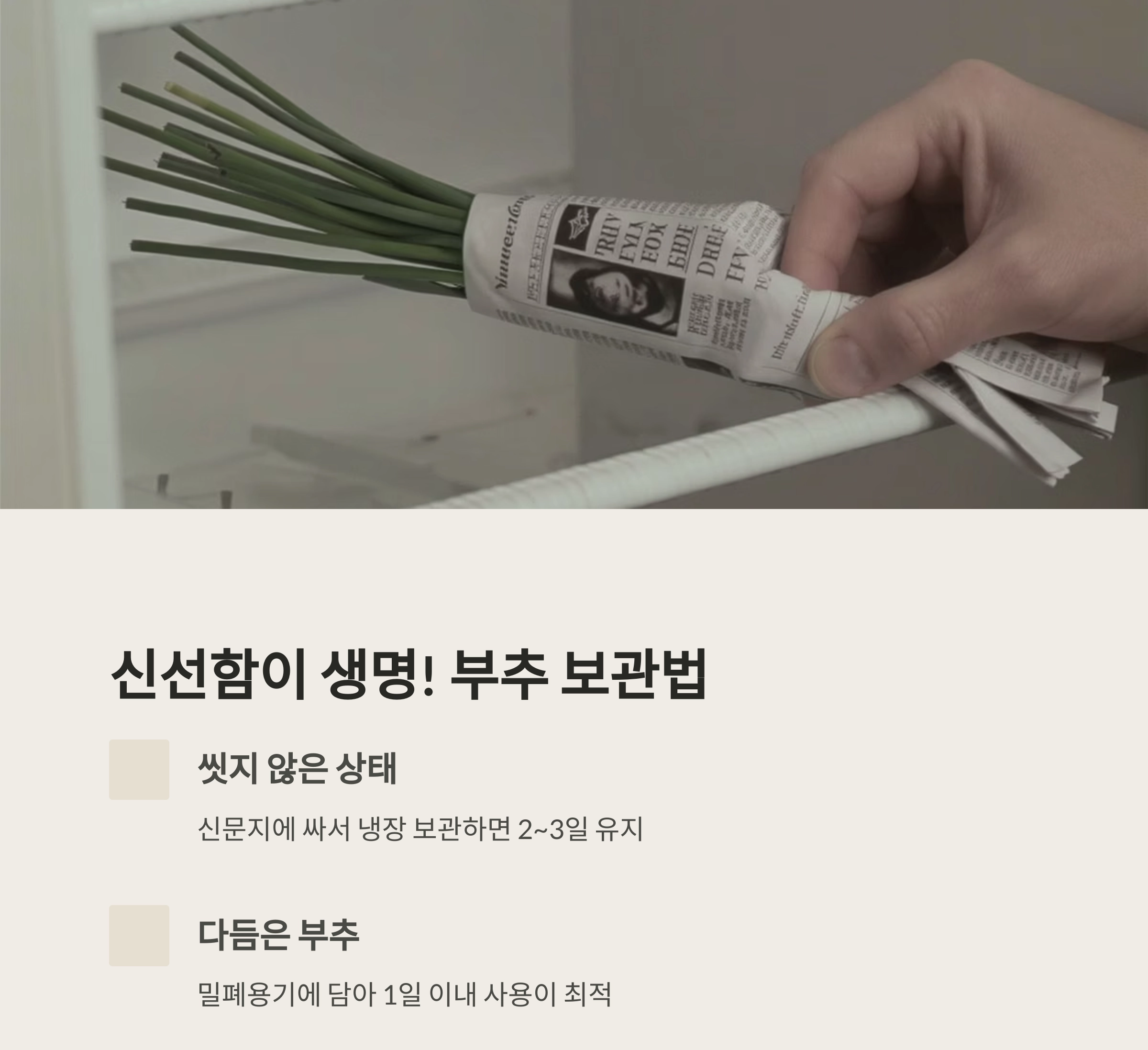 여름철 기력 회복! 부추겉절이로 체력 보충하는 법