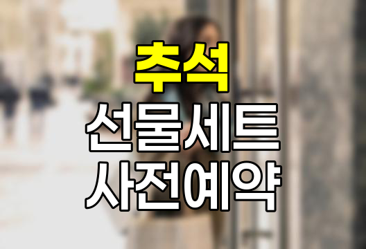 2024 추석 선물세트 사전예약 혜택 분석