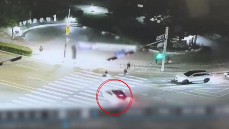 Drunk driving accident CCTV footage