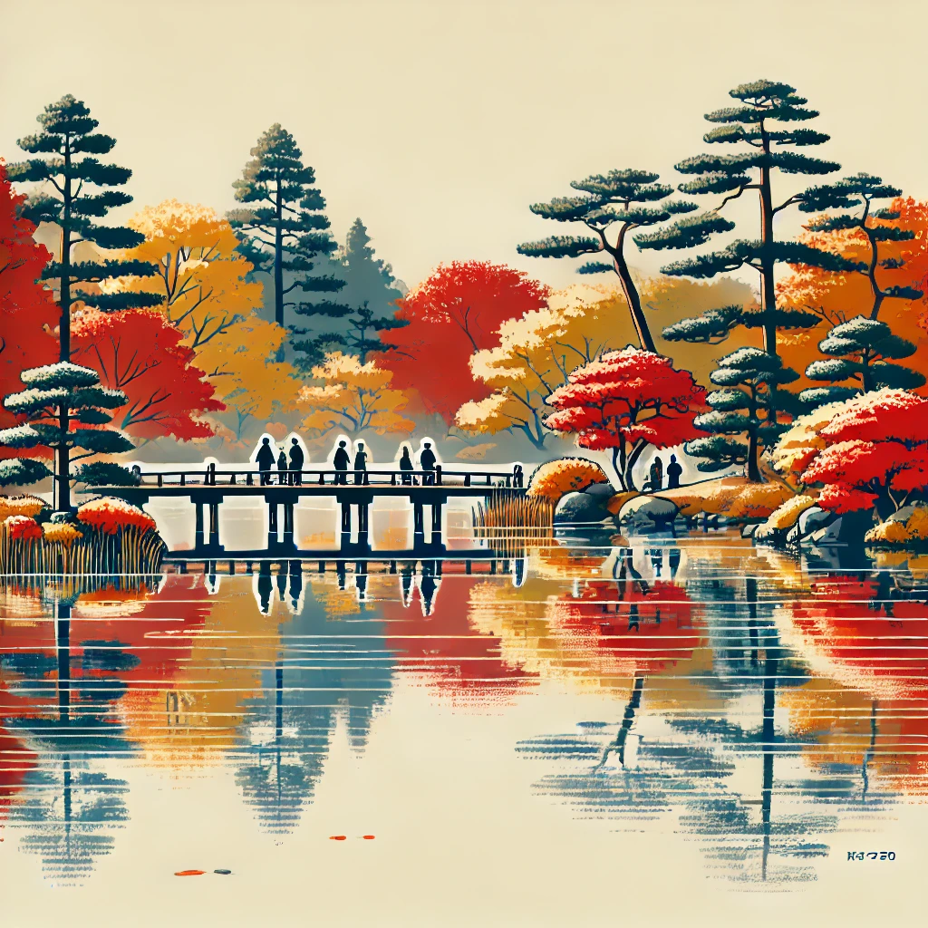 육림호 가을 풍경 이미지