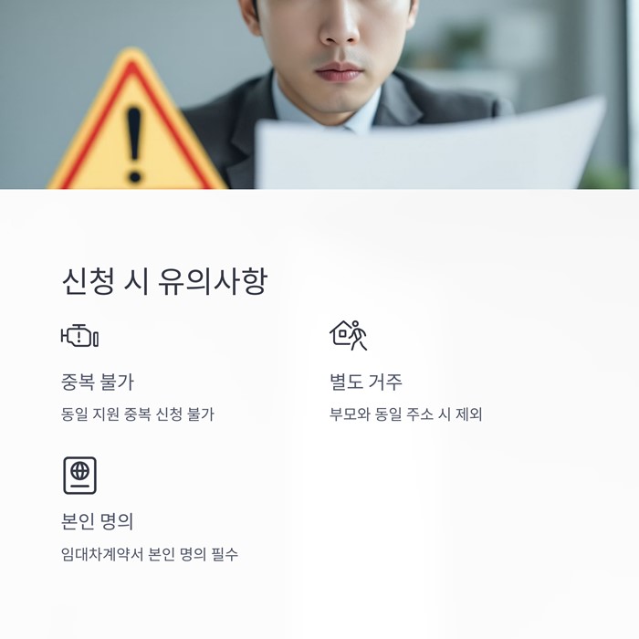 2025년 청년월세지원 조건 기간 신청방법 총정리 요약 이미지