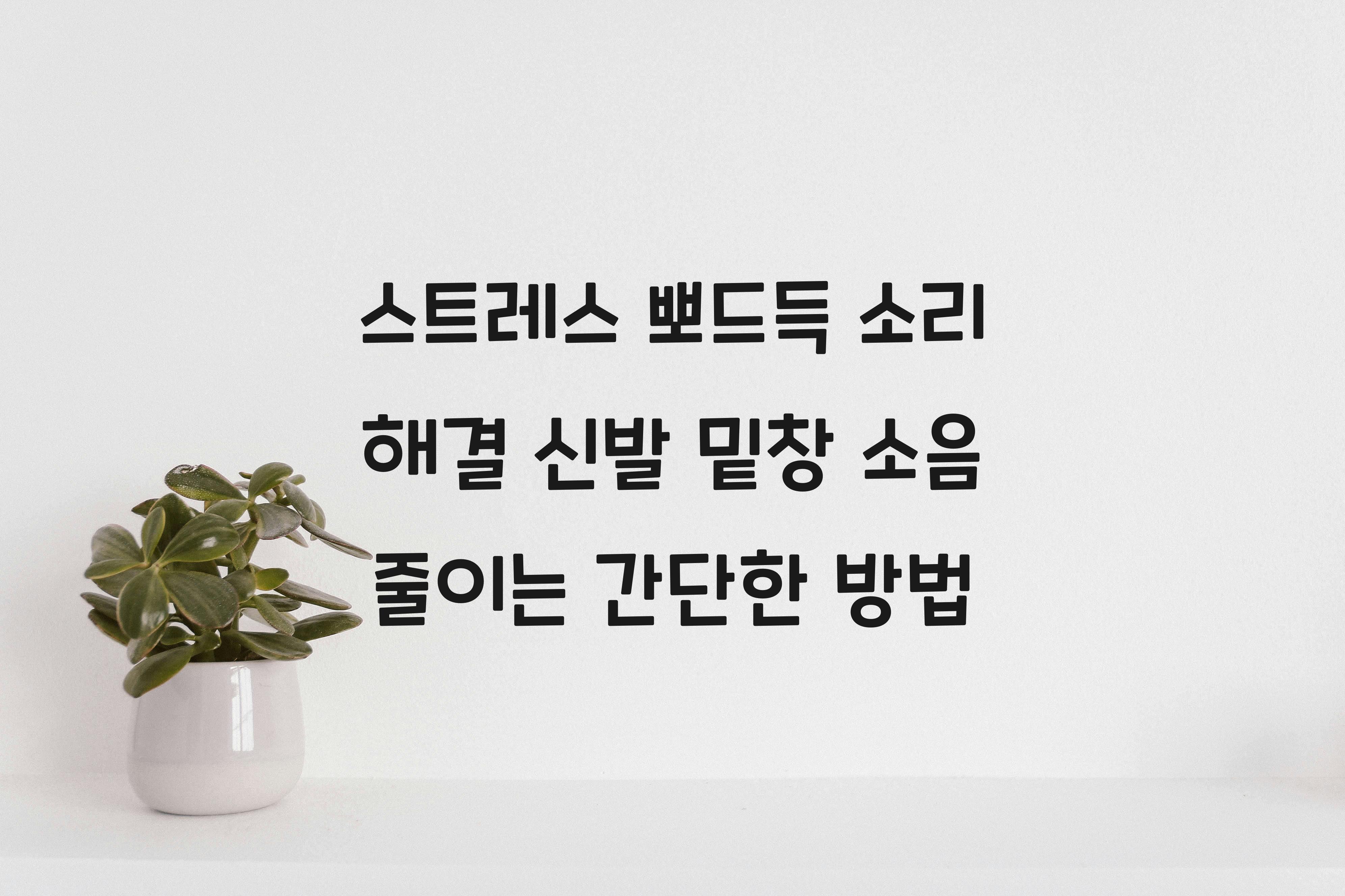 신발 밑창 소음 줄이는 간단한 방법