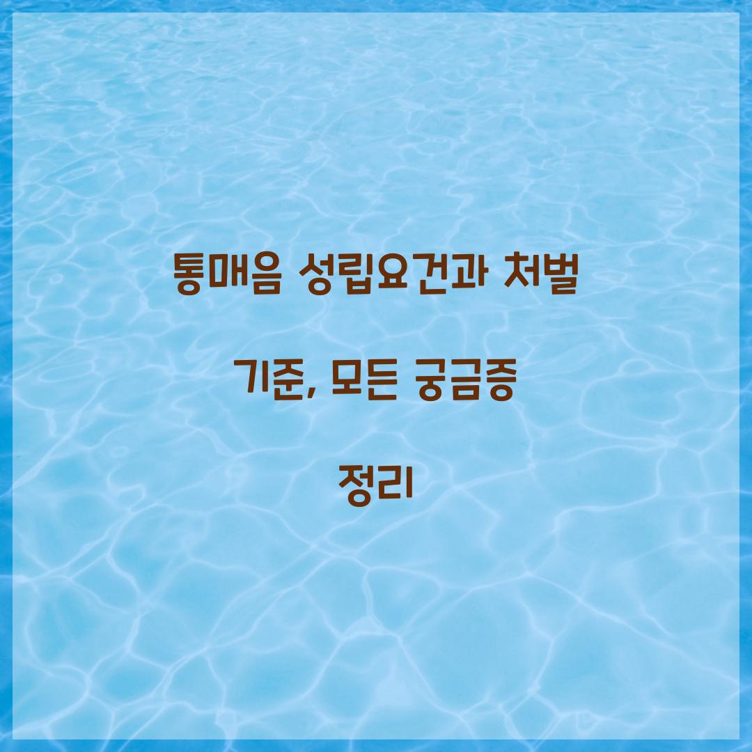 통매음 성립요건과 처벌 기준