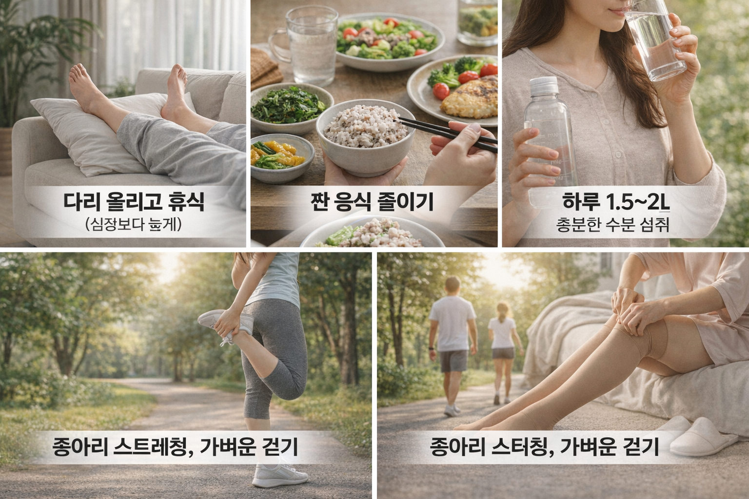 발등 붓기 완화를 위한 생활관리법