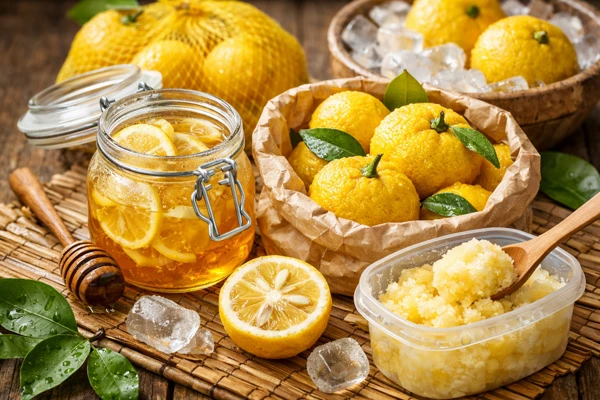 유자 냉동 보관 전 상태