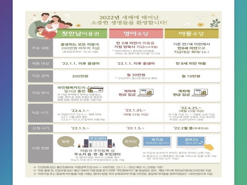정부 지원 요약