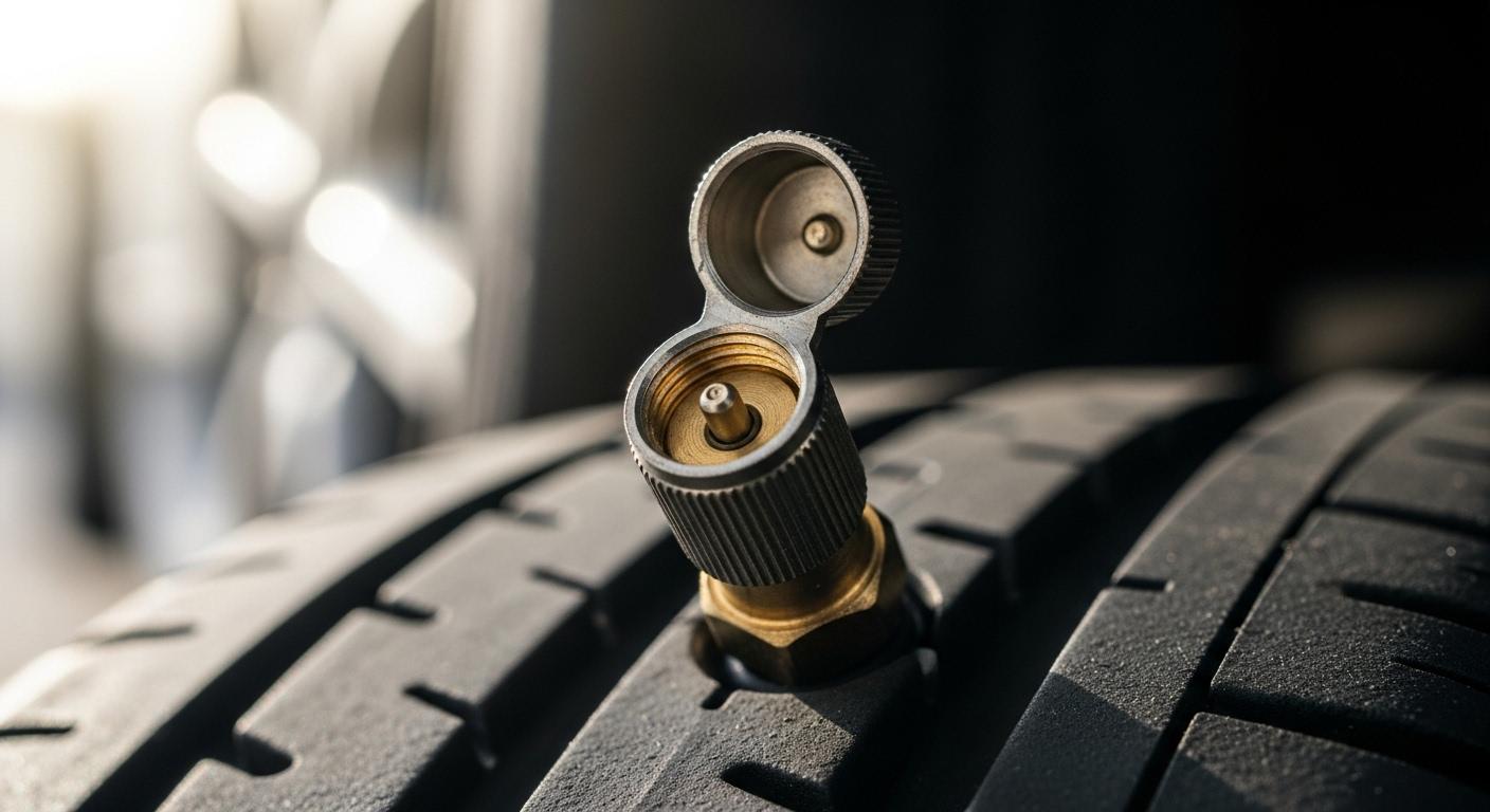 자동차 타이어 공기주입구