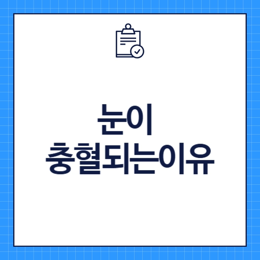 눈이 충혈되는 이유