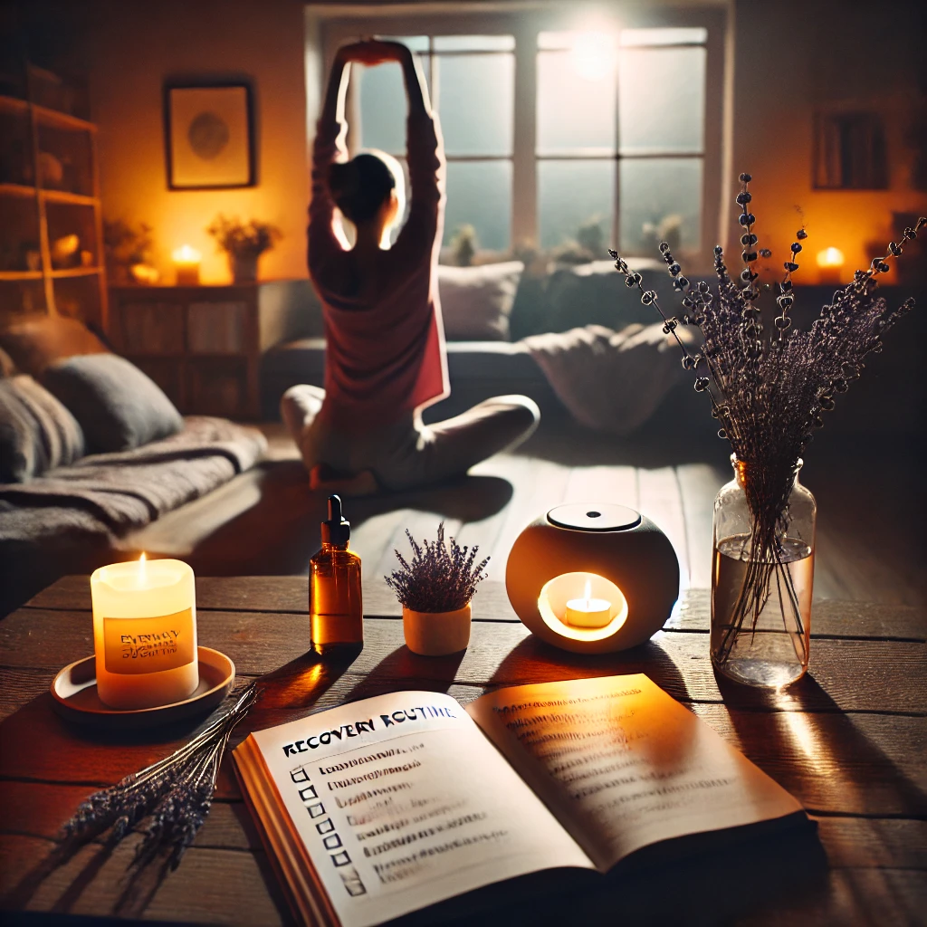 스트레칭 하는 모습