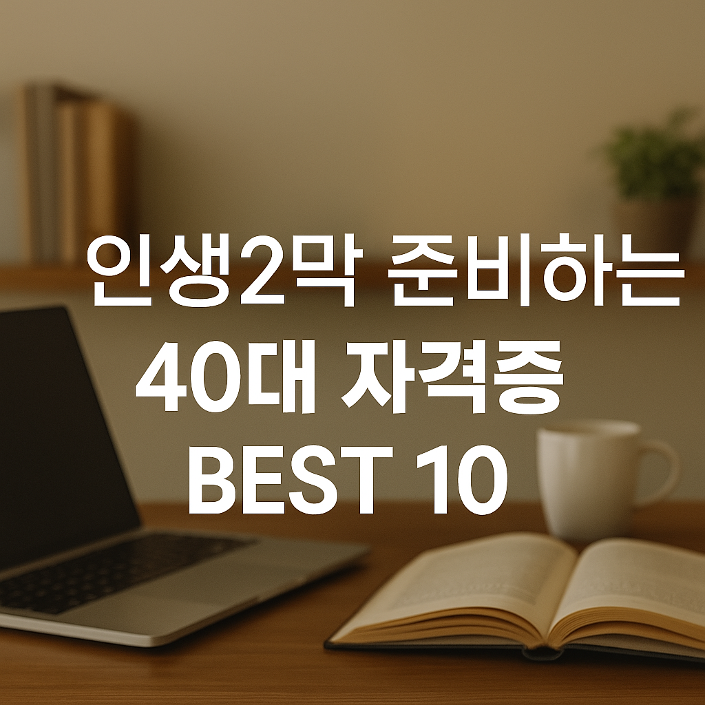 40대 자격증 BEST 10｜퇴사 후에도 통하는 인생2막 준비법
