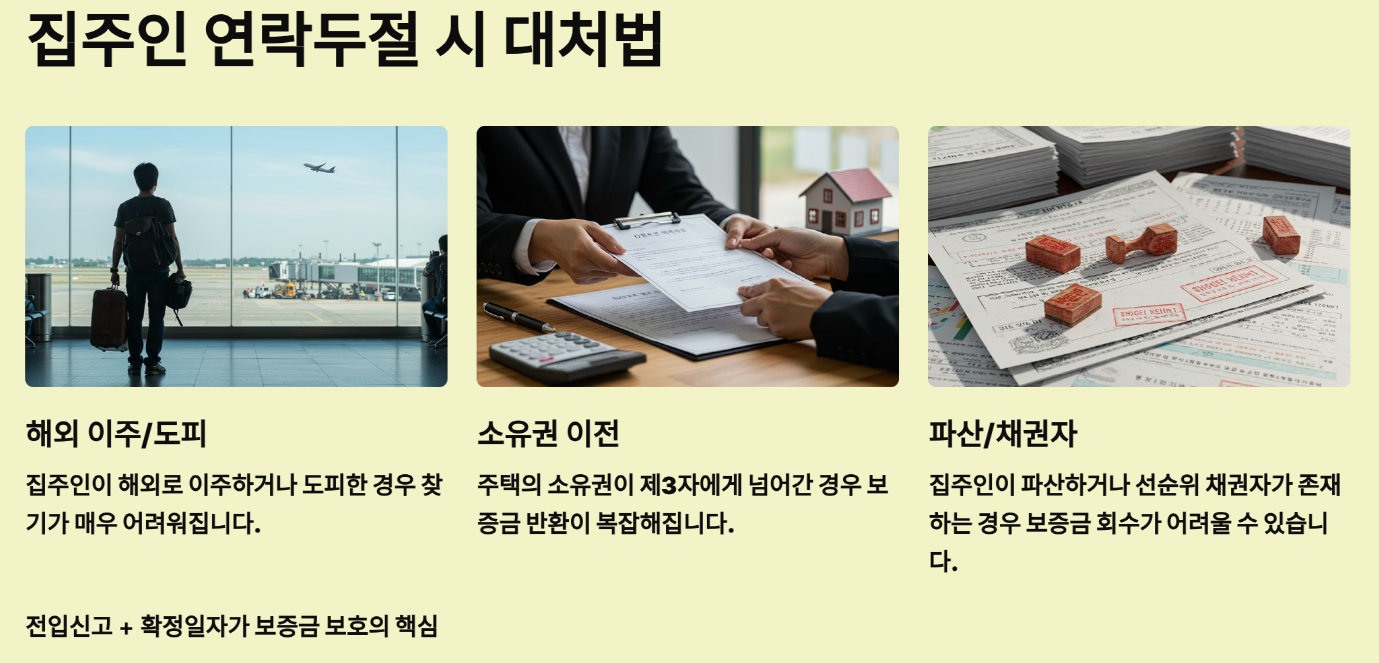 집주인 연락두절, 보증금은 어떻게?