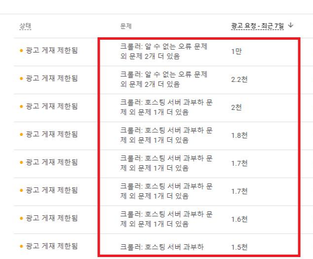 광고클로러오류