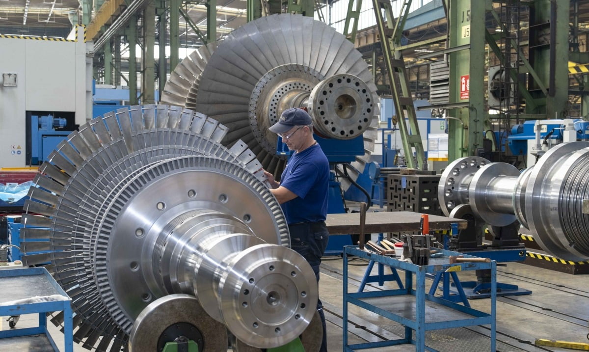 두산스코다파워 가스터빈 생산 공장 전경.