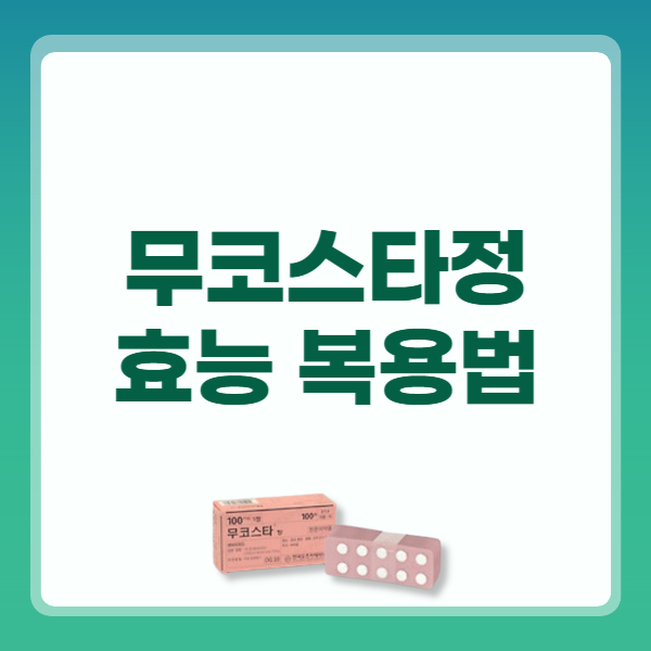 무코스타정 100mg 150mg
