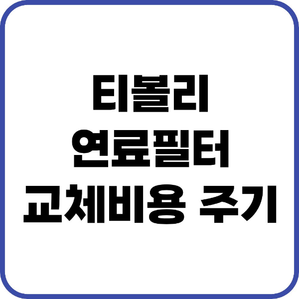 티볼리 연료필터
