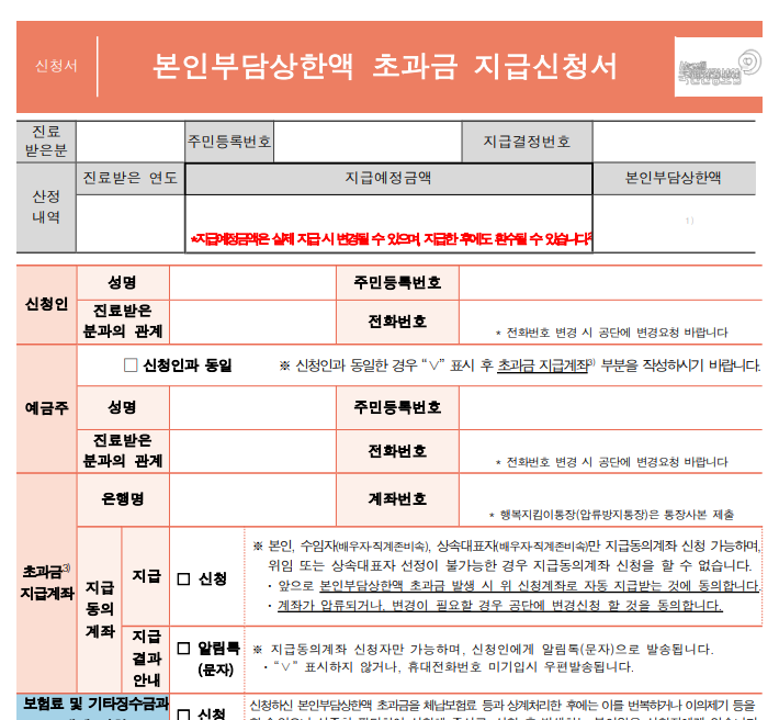 본인부담상한제란 : 환급금, 의료비 지원, 초과금 환급 신청