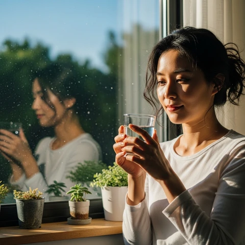 아침의 시작은 물 한잔, 신진대사와 다이어트의 첫 걸음입니다