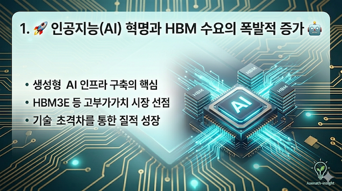 인공지능(AI) 혁명과 HBM 수요의 폭발적 증가
