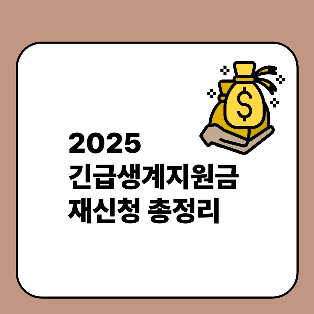 긴급 생계지원금 재신청