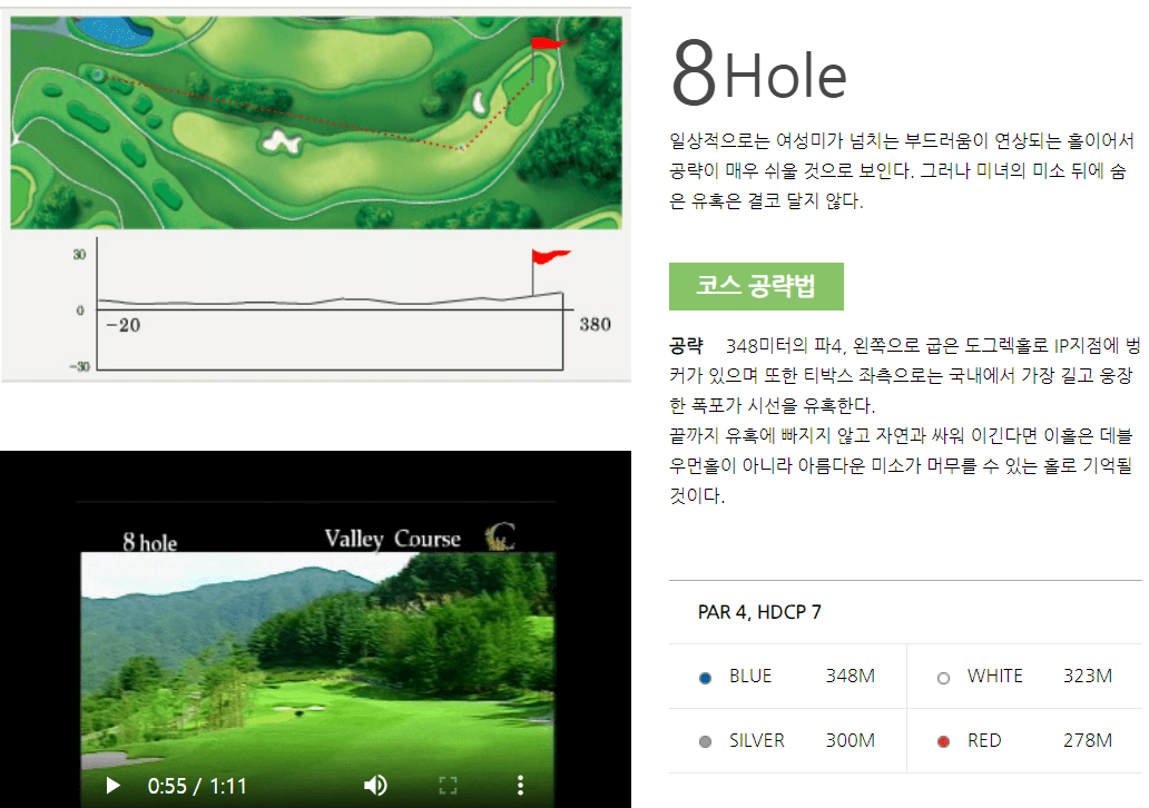 크리스탈밸리 컨트리클럽 밸리코스 8