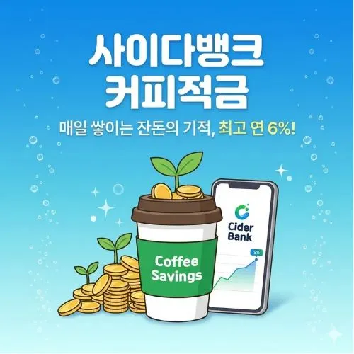사이다뱅크 커피적금 ❘ 연 6% 혜택 놓치면 손해? 2026년 실전 자산 형성 매뉴얼