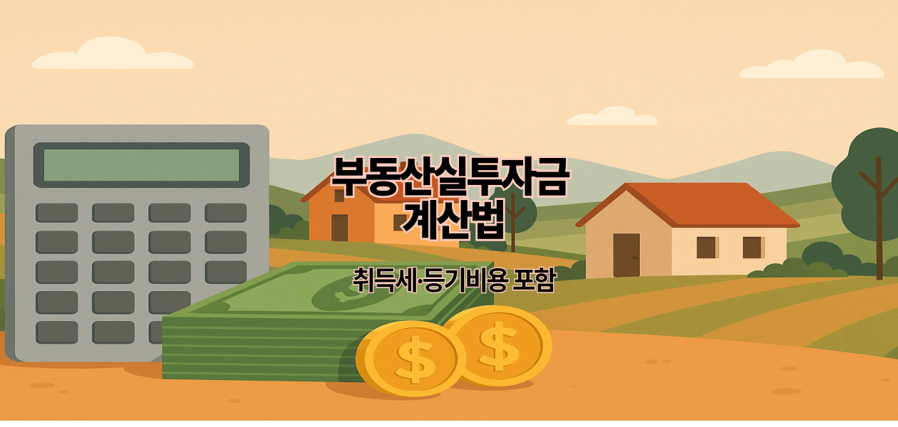 부동산실투자금 계산법｜취득세·등기비용 포함