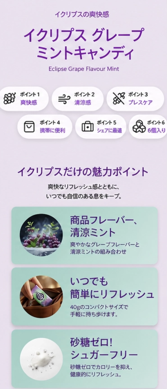 ドラップアートで作成した詳細ページ