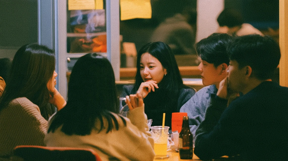연휴 기간 모임원들과 소소하게 연락하는 모습