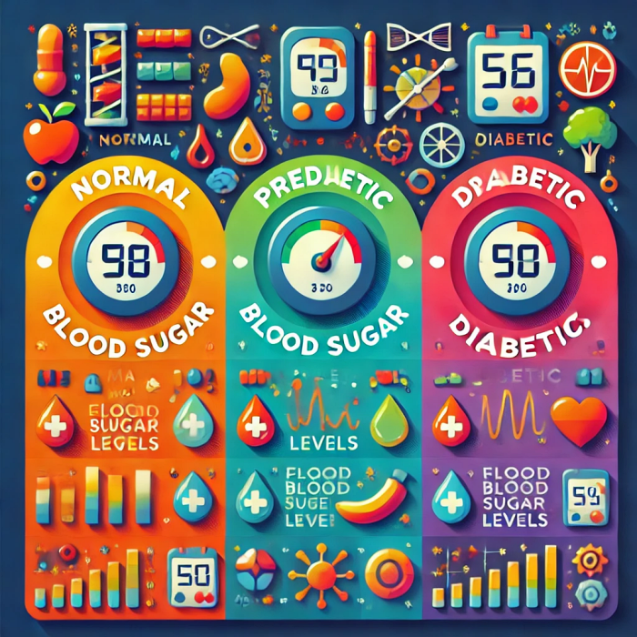 공복혈당 수치를 정상&amp;#44; 전단계&amp;#44; 당뇨로 구분한 시각적 차트.