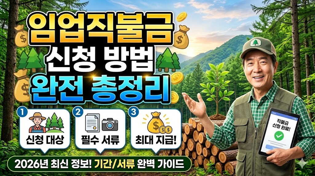 임업직불금 신청 방법 완전 총정리