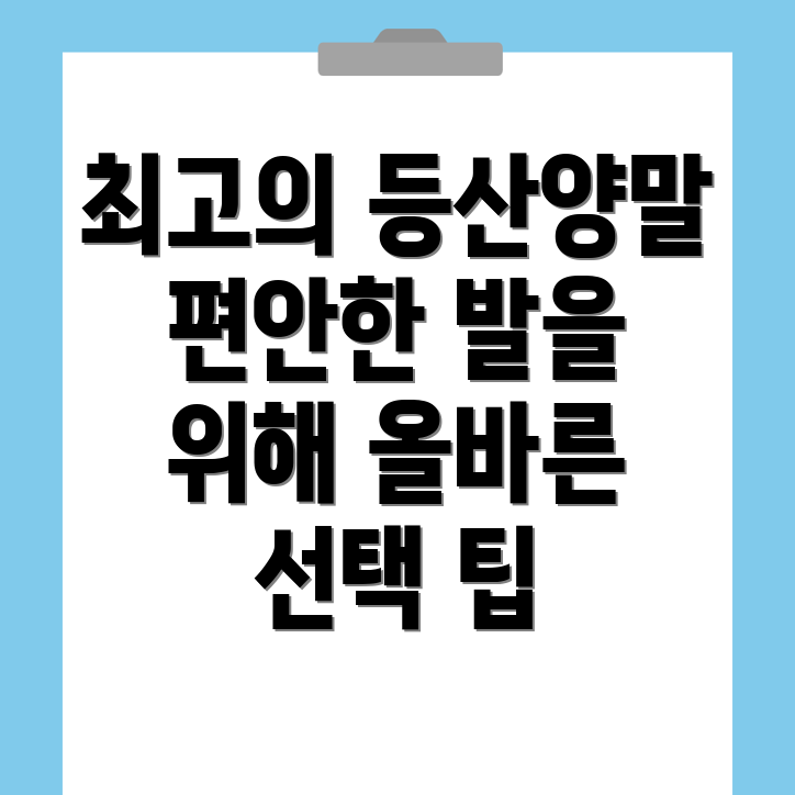 등산양말