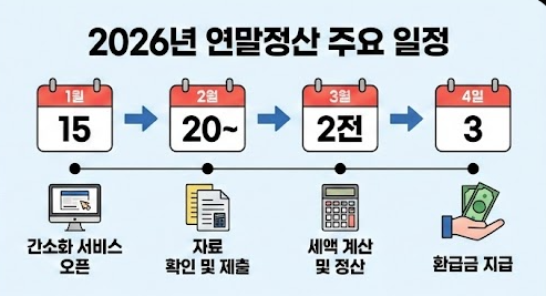연말정산 주요 일정