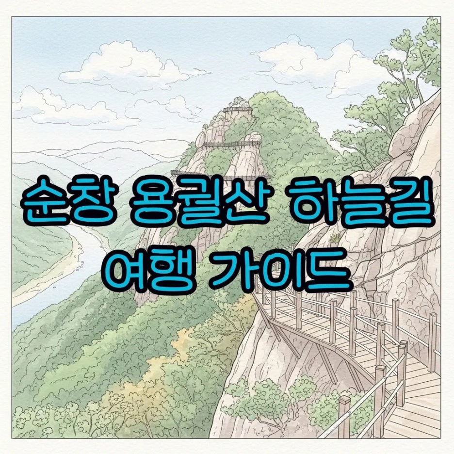 장엄한 절벽을 따라 이어진 하늘길 풍경