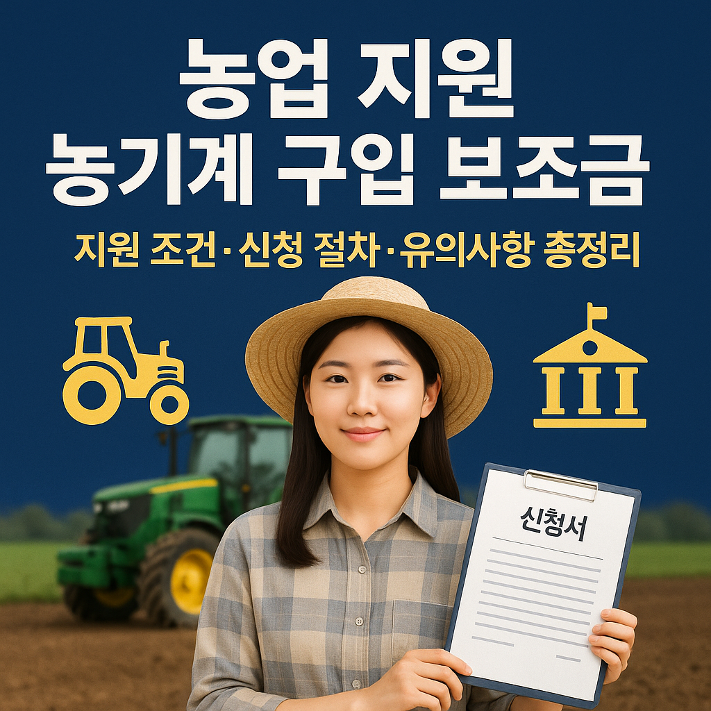 [농업 지원] 농기계 구입 보조금 ｜ 지원 조건&middot;신청 절차&middot;유의사항 총정리