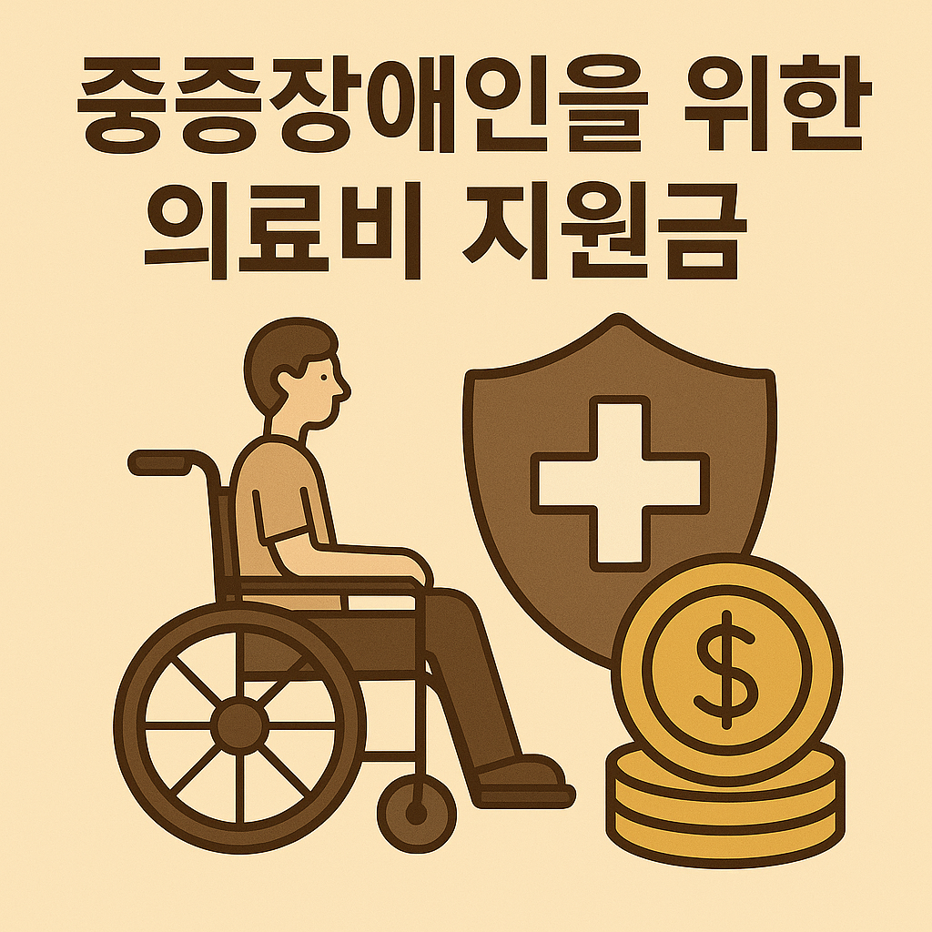 중증장애인을 위한 의료비 지원금 포스터 이미지