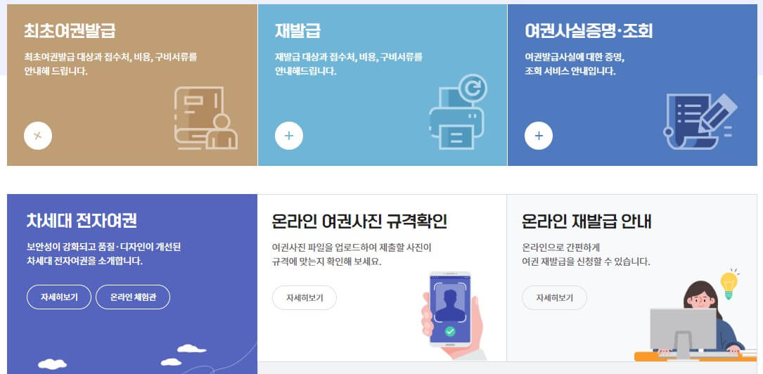 외교부 여권발급 화면