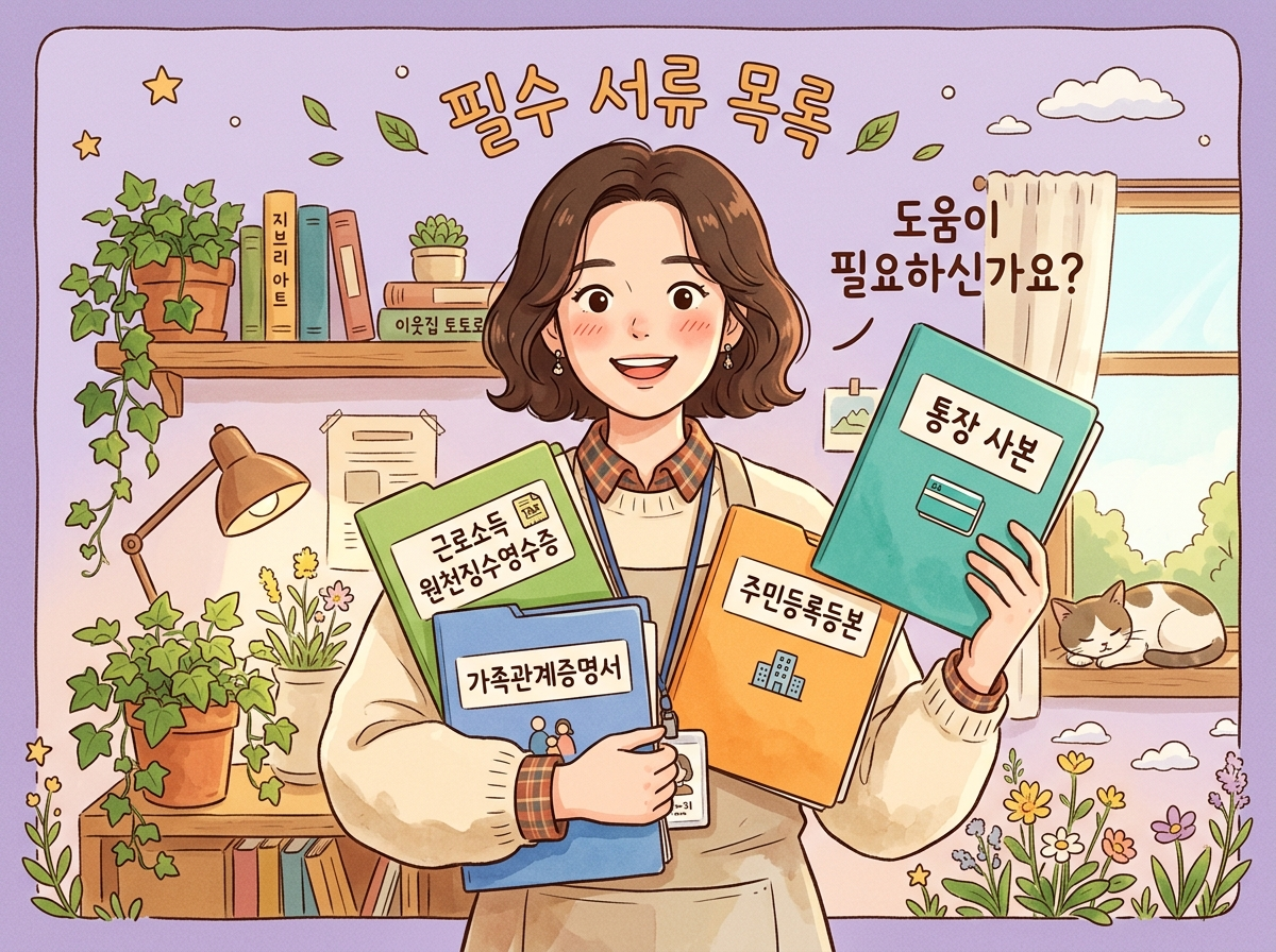 자녀장려금 미안내자 개별 신청 필요 서류 인포그래픽