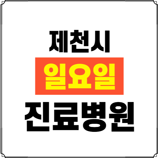 제천시 일요일 진료병원 찾기 ❘ 24시 휴일 주말 응급 야간 심야 문여는 병원