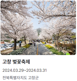 고창 벚꽃축제