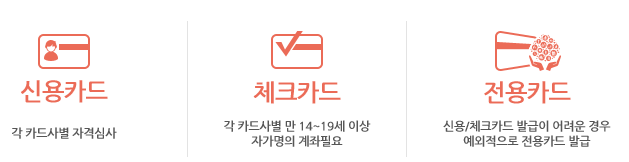 국민행복카드종류